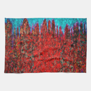 Fire and ice texture tea towel