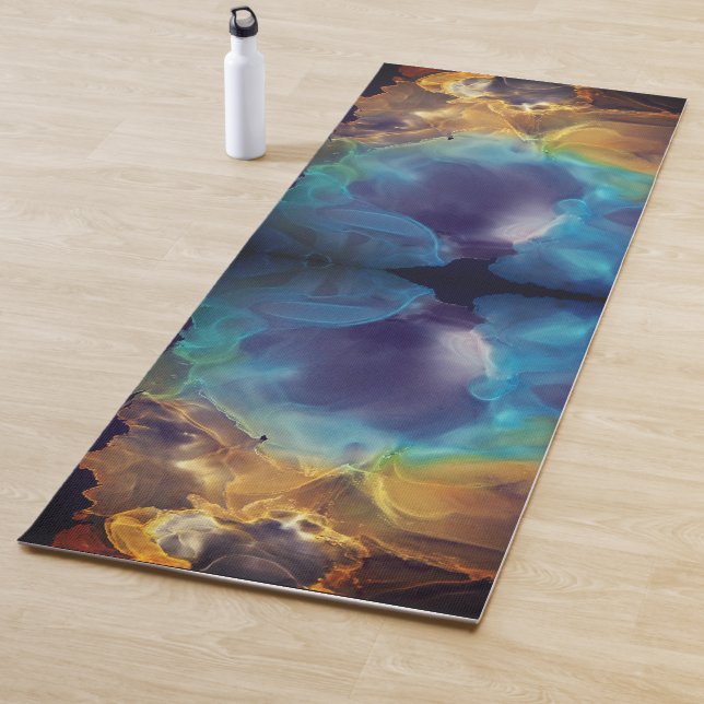 Fire and Ice The Lonely Abstract Nebula  Yoga Mat (In Situ)