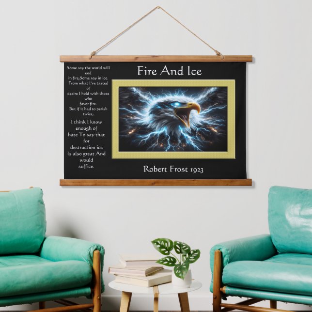 Fire And Ice Thunderbird Ascending  Hanging Tapestry (Living Room)