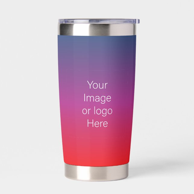 Fire And Ice Traveller Gradient Personalise Insulated Tumbler (Left)