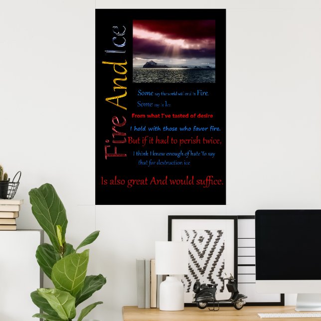 Fire And Ice Water Poster (Home Office)