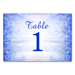 Fire and Ice Wedding Table Cards - Ice