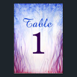 Fire and Ice Wedding Table Number Cards<br><div class="desc">Fire and Ice Wedding table number cards beautifully portray a classy hand painted watercolor illustration in warm,  red violet and icy blue tones to match your Fire and Ice themed wedding day perfectly! Each table card number is large and easy to read for attending guests. Table stands also available.</div>