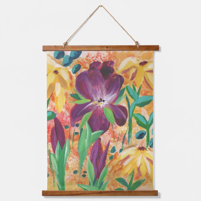 Fire and Iris wall hanging Tapestry (Front)