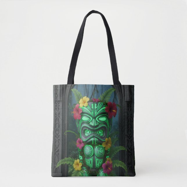 Fire and Land Tiki Tote Bag (Front)