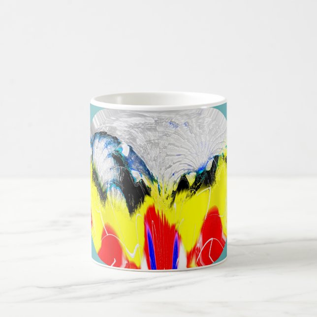 Fire and melting ice art coffee mug (Center)