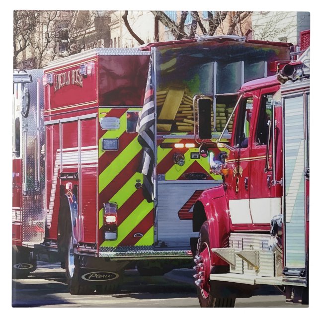 Fire and Rescue Ceramic Tile (Front)