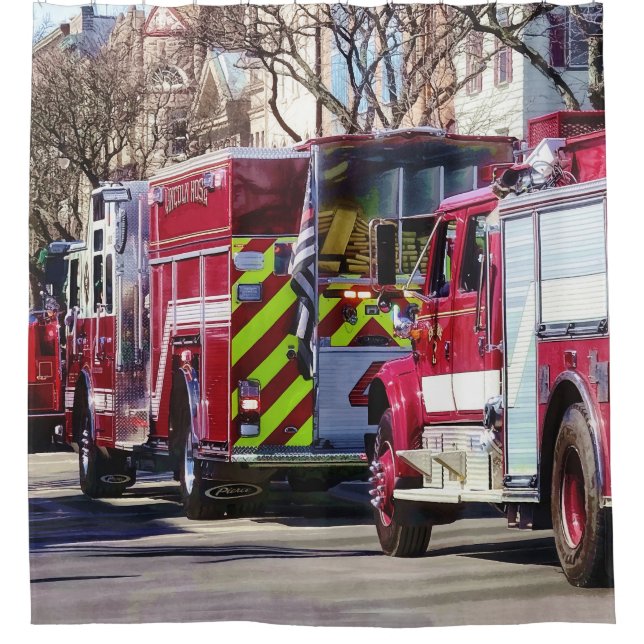 Fire and Rescue Shower Curtain (Front)