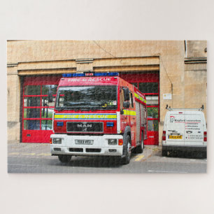 Fire and rescue truck, Bath, England Jigsaw Puzzle