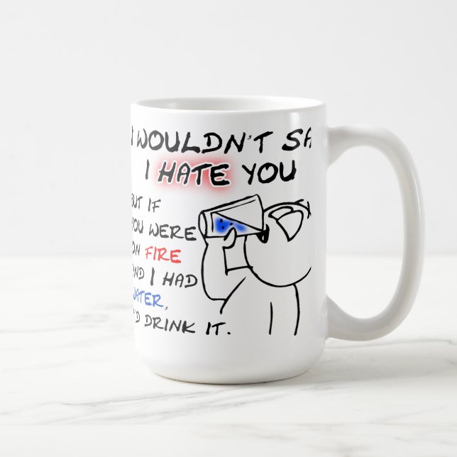 Fire And Water Funny Mug (Right)