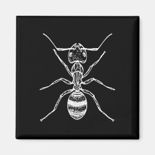 Fire ant themed print graphic design lover gift magnet