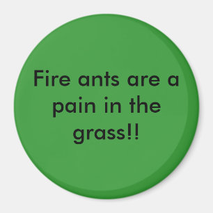 Fire ants are a pain in the grass!! magnet