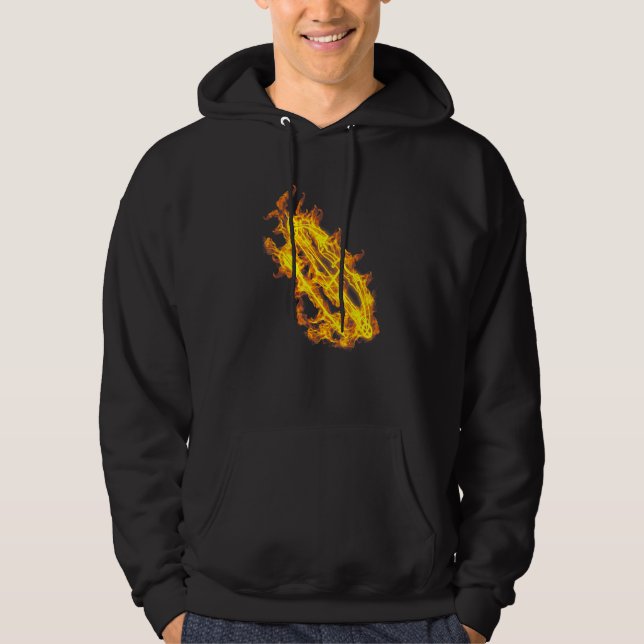 Fire Archery Bow And Arrow Flaming Archer Hoodie (Front)
