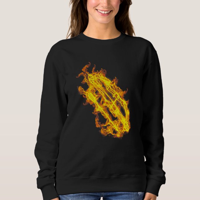 Fire Archery Bow And Arrow Flaming Archer Sweatshirt (Front)