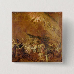 Fire at the Chambre des Comptes 15 Cm Square Badge
