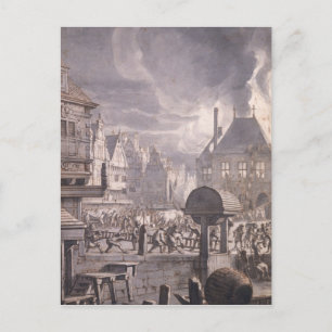 Fire at the Old Town Hall in Amsterdam Postcard