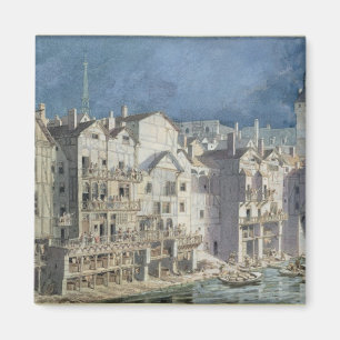 Fire at the Pont aux Meuniers in 1621 Magnet