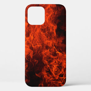 Fire background flame black hot iPhone 12 case
