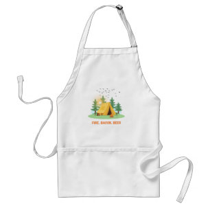 Fire. Bacon. Beer. – Camping  Standard Apron