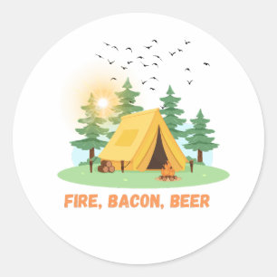 Fire. Bacon. Beer. – Camping Sticker