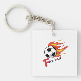 Fire Ball – Soccer on Fire Key Ring