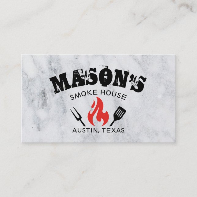 Fire Barbecue Tools Business Card (Front)