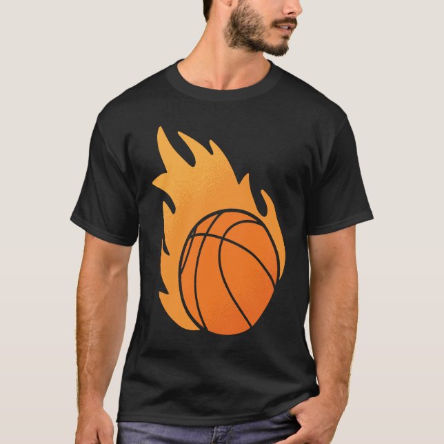Fire Basketball T-Shirt (Front)