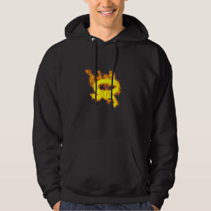 Fire Black Karate Belt Flames Martial Arts Karate Hoodie