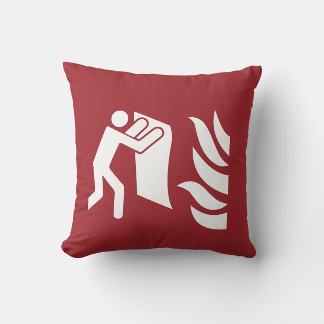 Fire Blanket Safety Sign Cushion (Front)