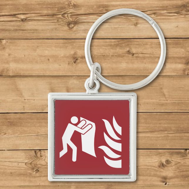 Fire Blanket Safety Sign Key Ring (Creator Uploaded)