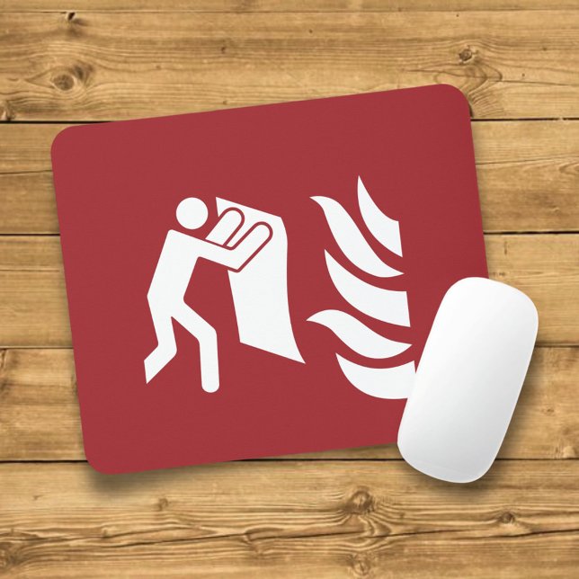 Fire Blanket Safety Sign Mouse Pad (Creator Uploaded)