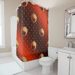Fire Boar Shower Curtain
