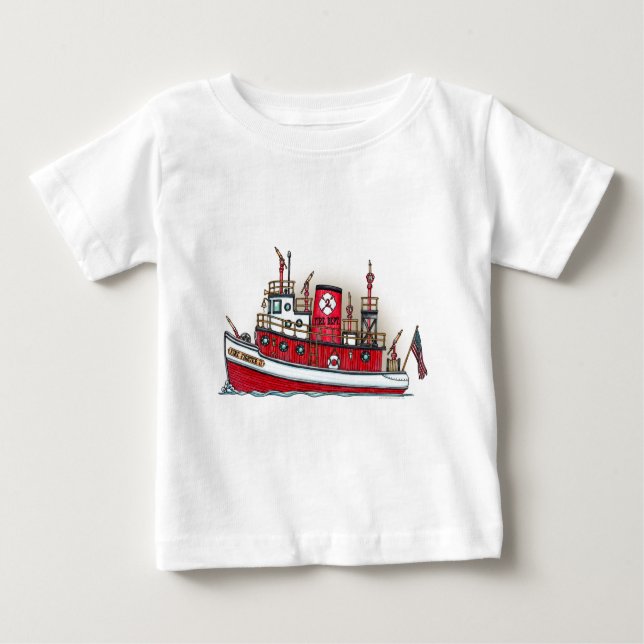 Fire Boat Baby T-Shirt (Front)