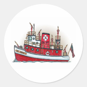 Fire Boat Sticker