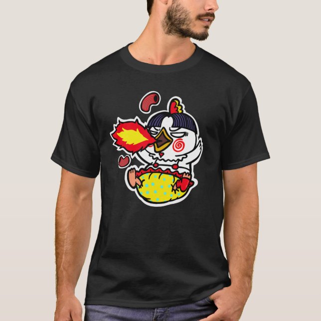 FIRE BREATH The Spiciest Pasta Noodles Buldak Hot  T-Shirt (Front)