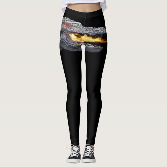 Fire-breathing Alligator Leggings (Front)