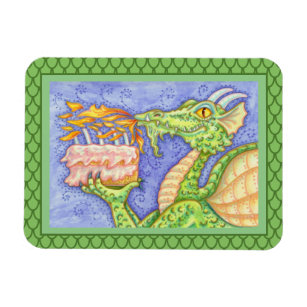 FIRE BREATHING DRAGON LIGHTING BIRTHDAY CANDLES MAGNET