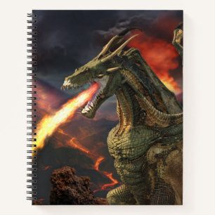 Fire Breathing Dragon Magical Fantasy Sketch Notebook