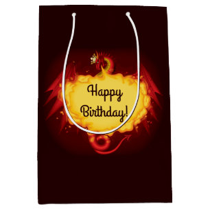 Fire Breathing Dragon Medium Gift Bag