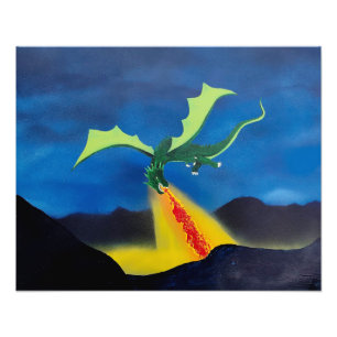 Fire Breathing Dragon Photo Print