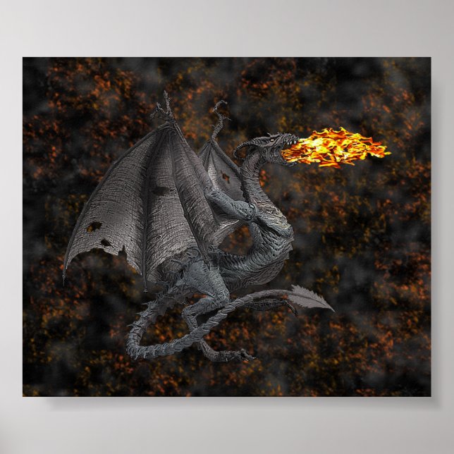 Fire-Breathing Dragon Poster (Front)