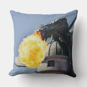 Fire Breathing Dragon Statue Cushion