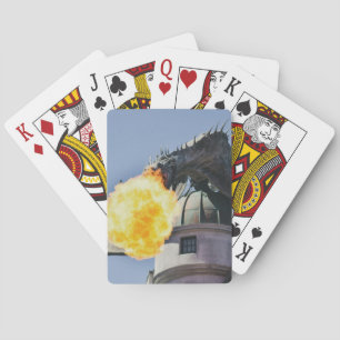 Fire Breathing Dragon Statue Playing Cards