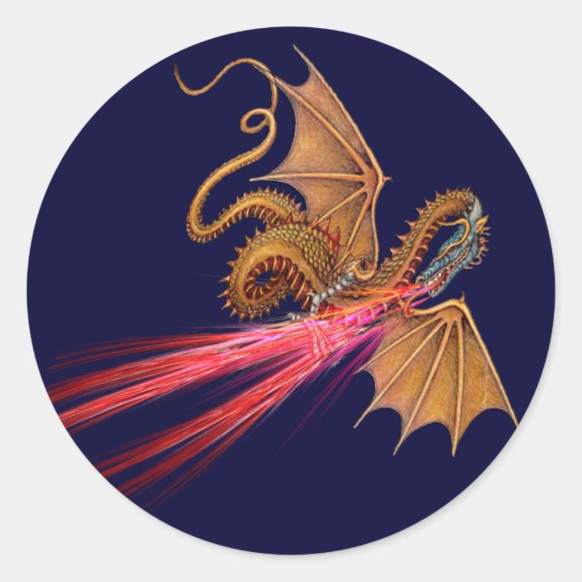 Fire breathing dragon - Sticker (Front)