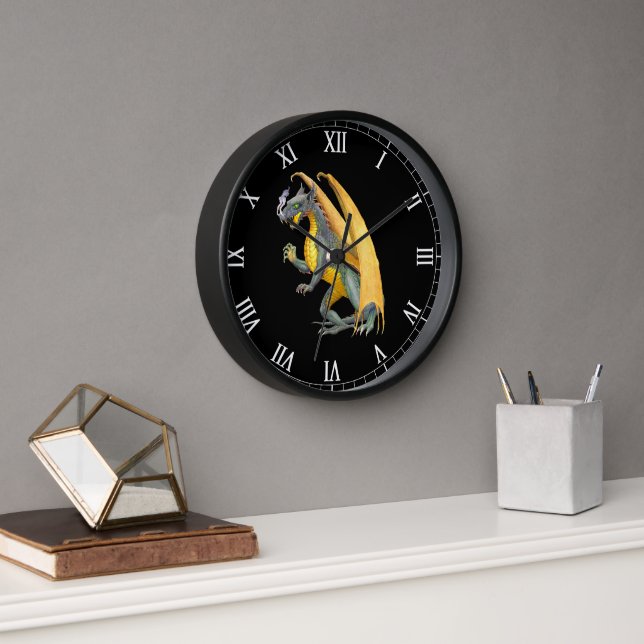 Fire Breathing Dragon Wall Clock (Office)