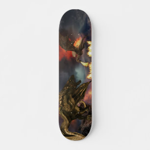 Fire Breathing Dragon Wyvern Volcano Lava Skateboard