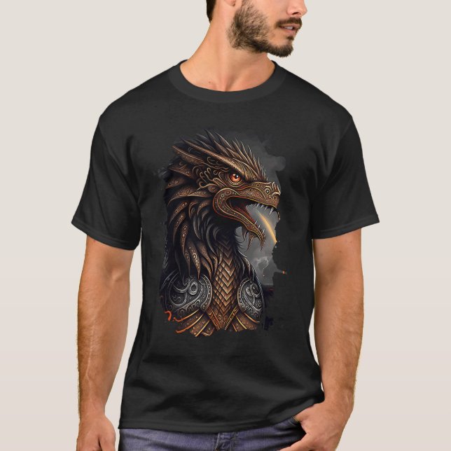 Fire breathing eagle of freedom and strength T-Shirt (Front)