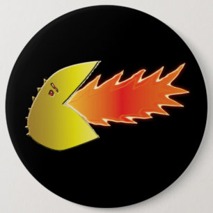 Fire-Breathing Head Graphic Button