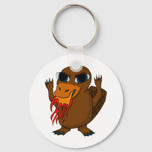 Fire Breathing Platypus Key Ring