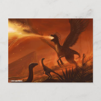Fire-Breathing Prehistoric Dinosaur by Jake Murray Postcard